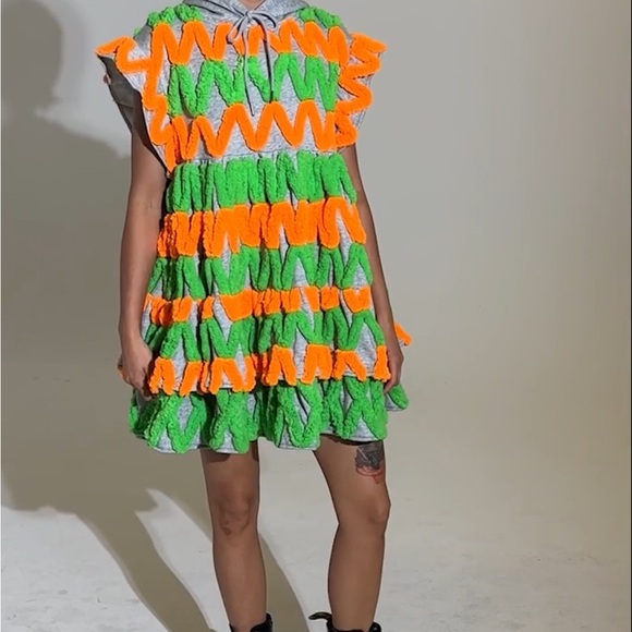 AKIRA Dresses & Skirts - AKIRA Green and Orange Mini Dress